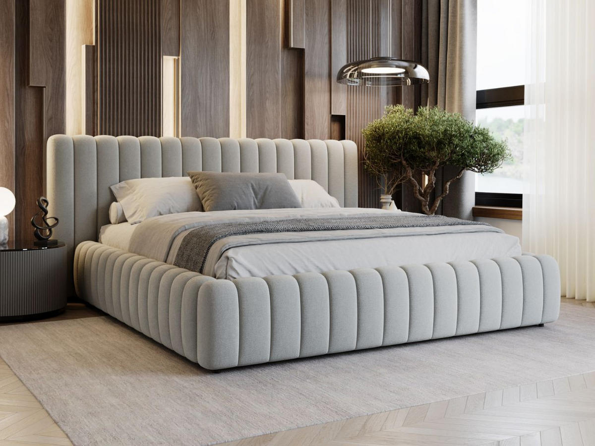 POLSTERBETT Bliss 200x200 Grau - Grau, Textil (200/200cm) - Graingold