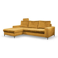 ECKSOFA NITRO L Gelb (Velluto 8) - Gelb, Holzwerkstoff (253/165cm) - Möblo