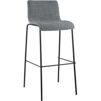 BARHOCKER Stoff Hellgrau - Hellgrau/Schwarz, Textil/Metall (43/100/48cm) - CLP