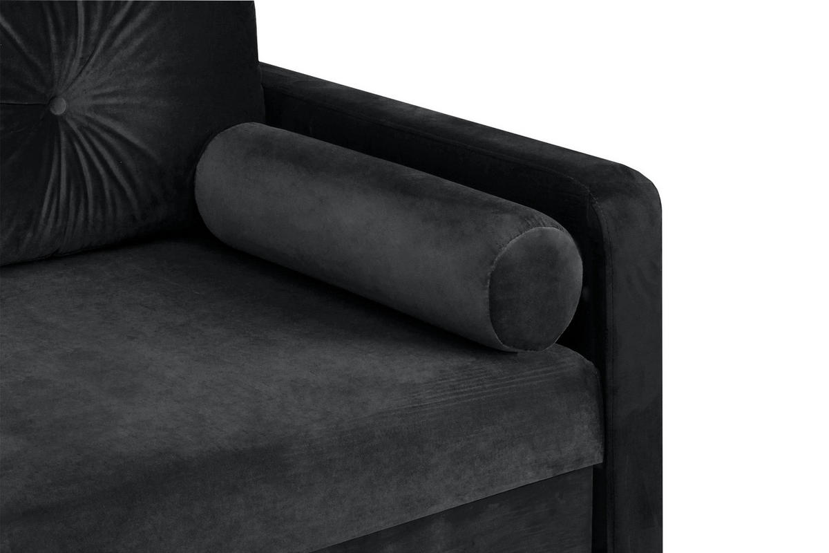3-SITZER-SCHLAFSOFA ERISO mit weiche Sitzfläche und hohe Rückenlehne, Velour-Stoff, graphit - Graphitfarben/Braun, Textil (220/80/100cm) - KONSIMO®