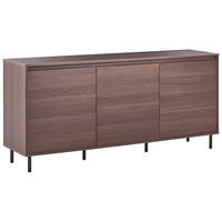 SKŘÍŇ Tmavě hnědá Nikea - tmavě hnědá, kompozitní dřevo (165/75/40cm) - Beliani