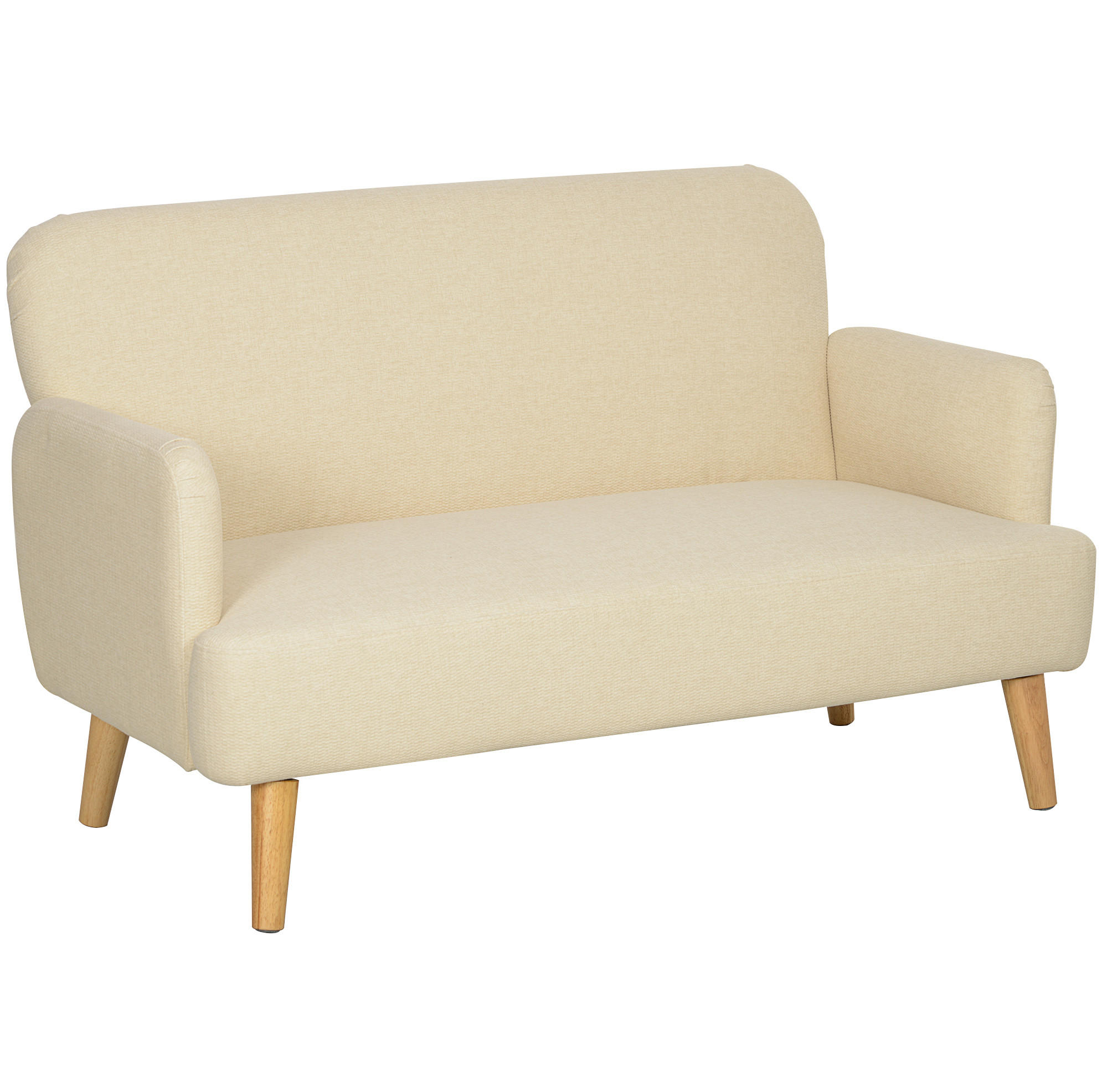 DVOSJED od baršunaste tkanine, 130/74/79 cm krem bijeli, 2-sjed - krem, tekstil (74/79/130cm) - BEAOK