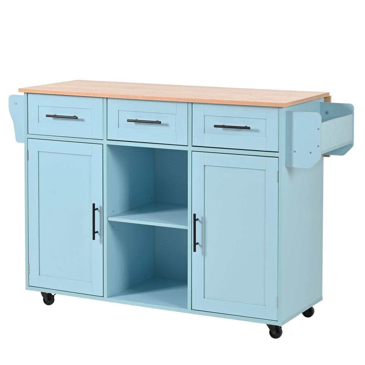 KÜCHENINSEL Blau 139/46/92 cm - Blau, Holzwerkstoff (139/91.5/46cm) - PANGIVO