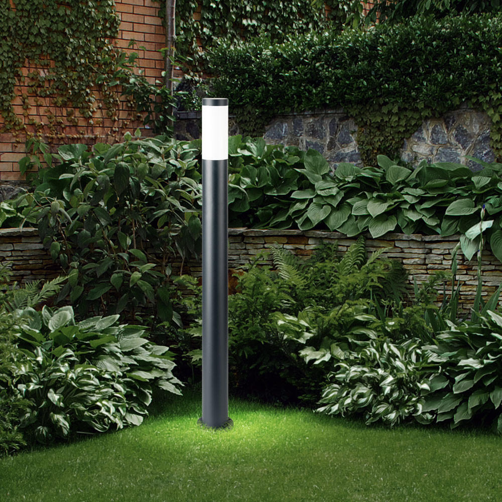 LED STEHLEUCHTE Edelstahl Anthrazit - Anthrazit, Kunststoff/Metall (11/110/12.7cm) - Globo Lighting