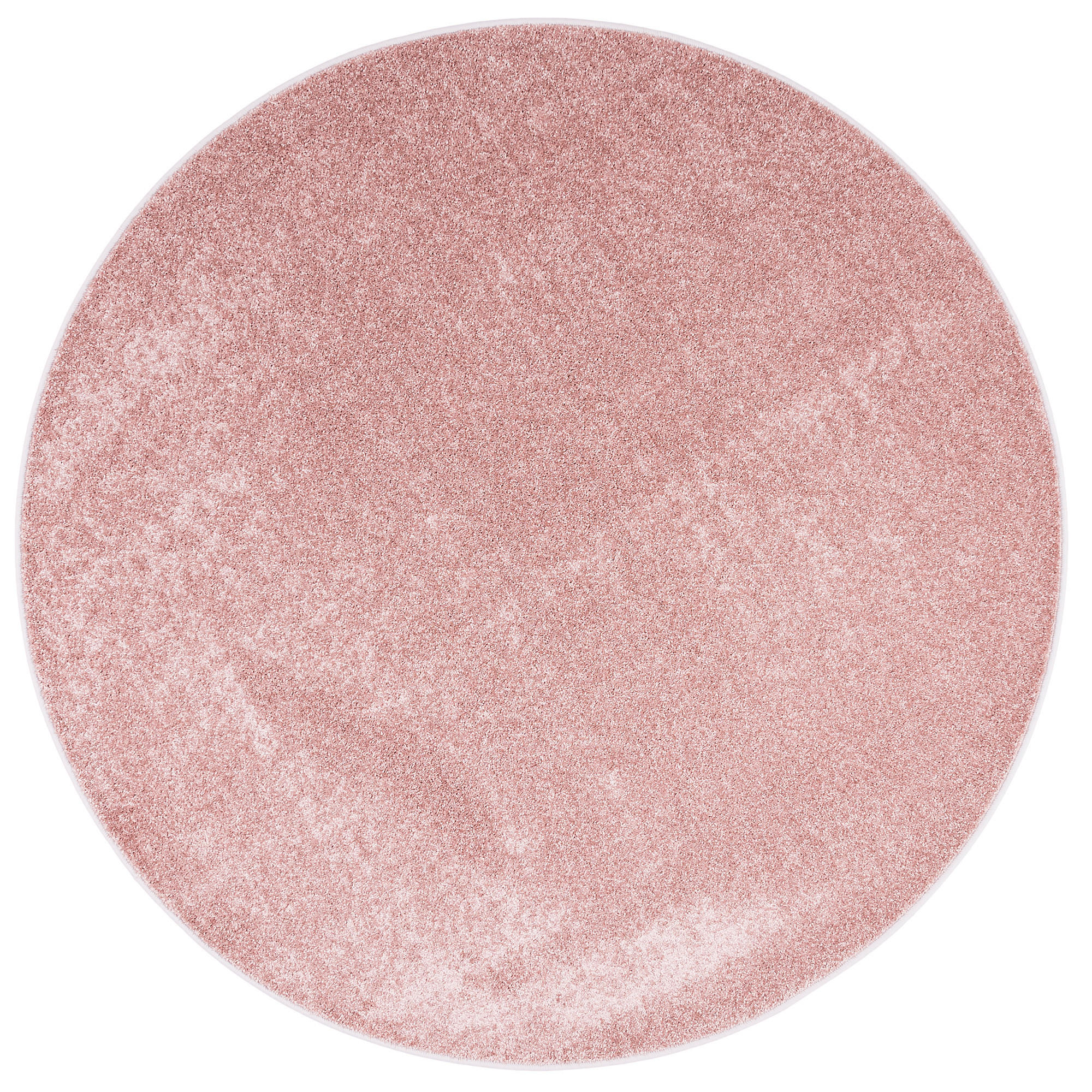 HOCHFLOR VELOURS TEPPICH LUNA RUND - Rosa, Textil (100/100cm) - Snapstyle