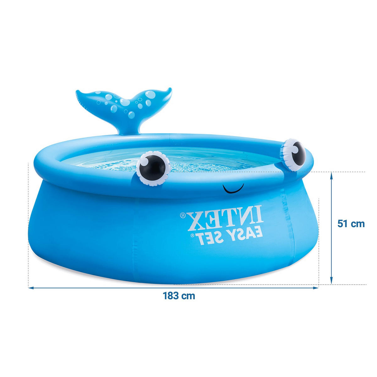QUICK-UP POOL Wal 183 x 51 cm - 26102 - Blau, Textil (183/51cm)
