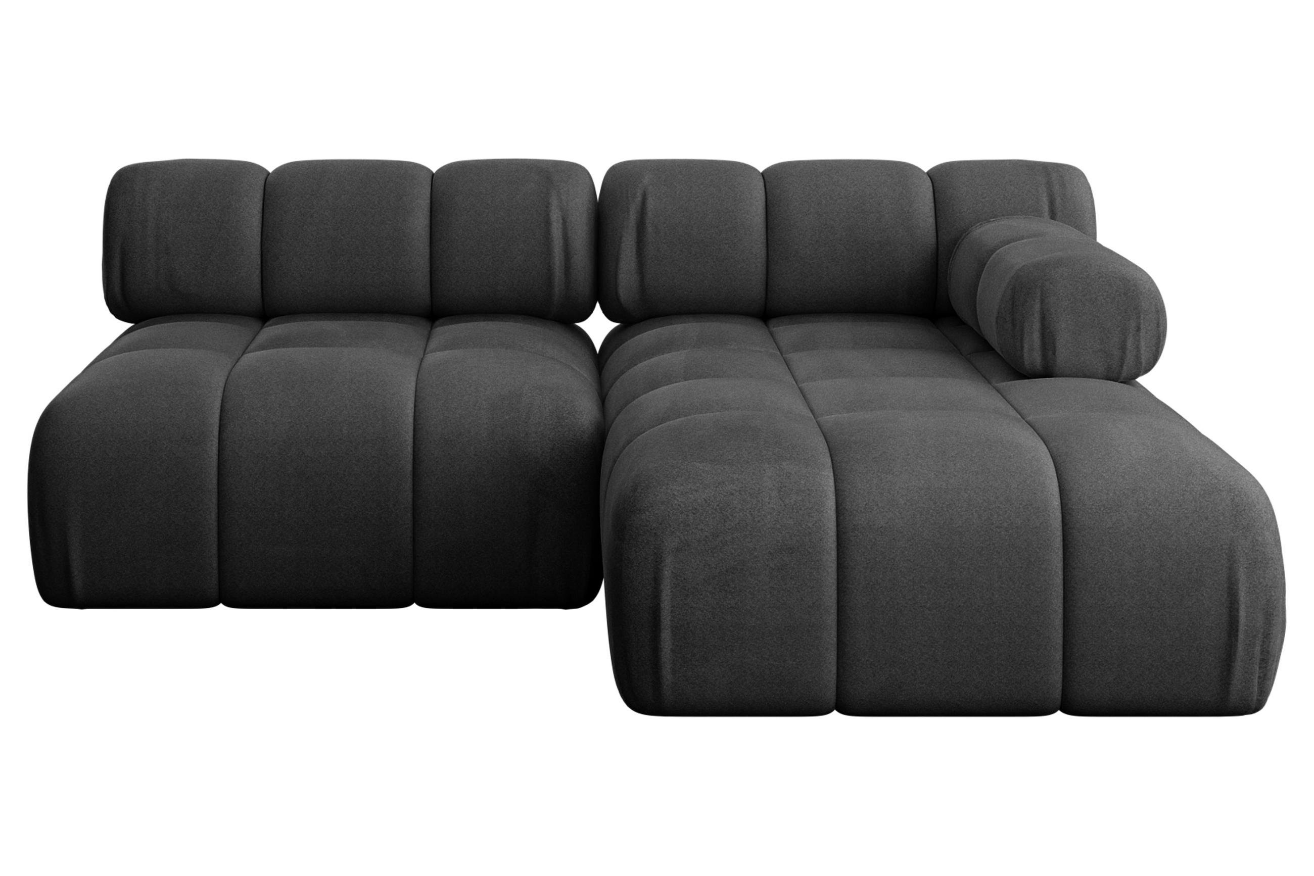 Altdecor Ecksofa Schwarz 190x160 cm