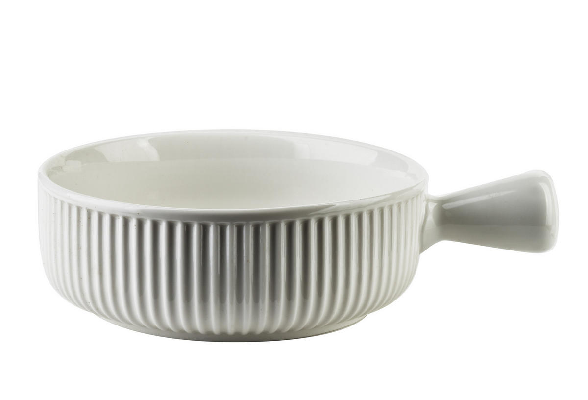 SERVIERSCHALE Basic Weiß 21/16/6 cm Keramik - Weiß, Keramik (16/6/21cm) - Mondex