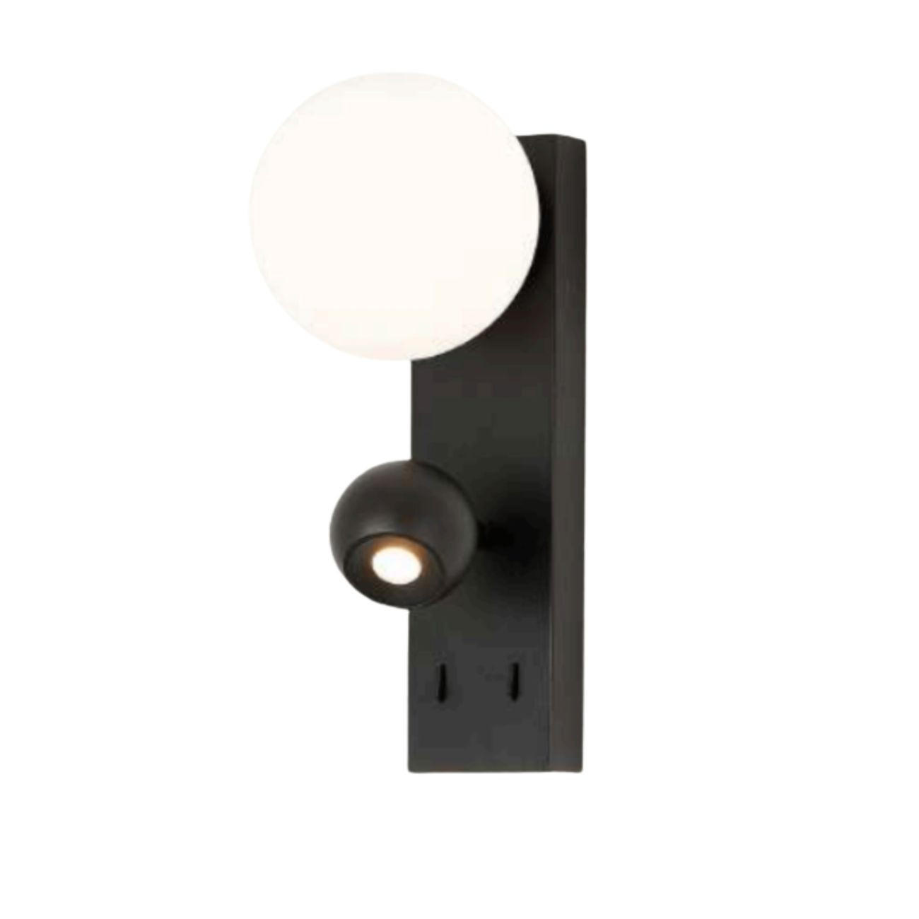 WANDLEUCHTE Avelysa, Schwarz und weiß, 30cm - Weiß, Glas (8/30/15cm) - KOSILUM
