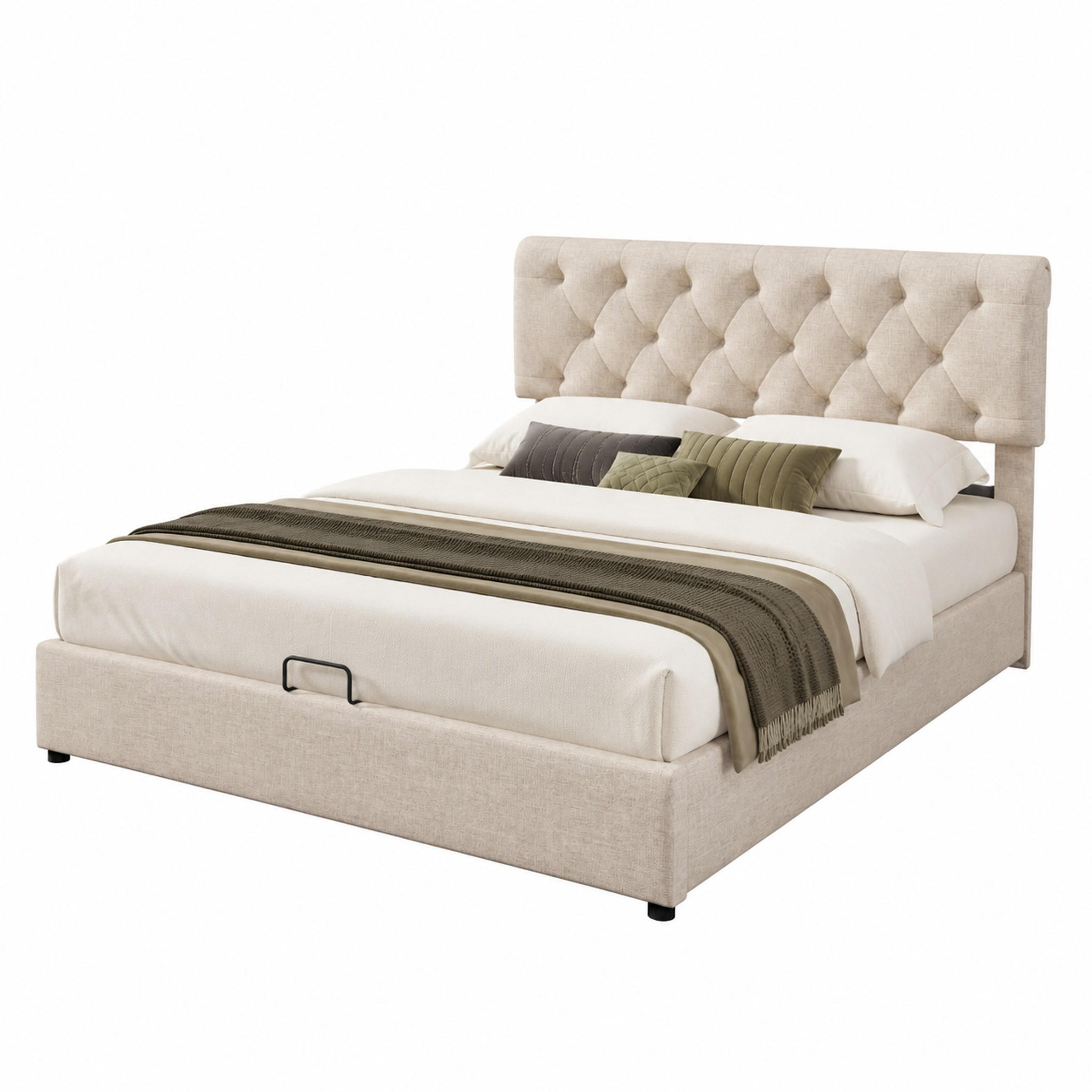 Beauniv Polsterbett Beige 140x200 cm