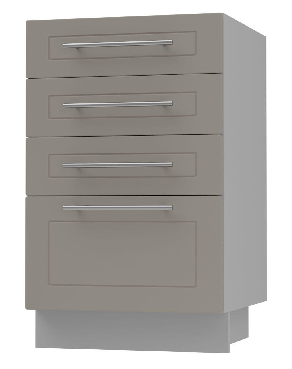 SCHUBLADENUNTERSCHRANK Kvantum D4A/40 Beige Matt / Grau Matt 40 / 50 / 82cm - Beige/Grau, Holz/Holzwerkstoff (40/82/50cm) - Feldmann-Wohnen