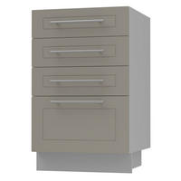 SCHUBLADENUNTERSCHRANK Kvantum D4A/40 Beige Matt / Grau Matt 40 / 50 / 82cm - Beige/Grau, Holz/Holzwerkstoff (40/82/50cm) - Feldmann-Wohnen