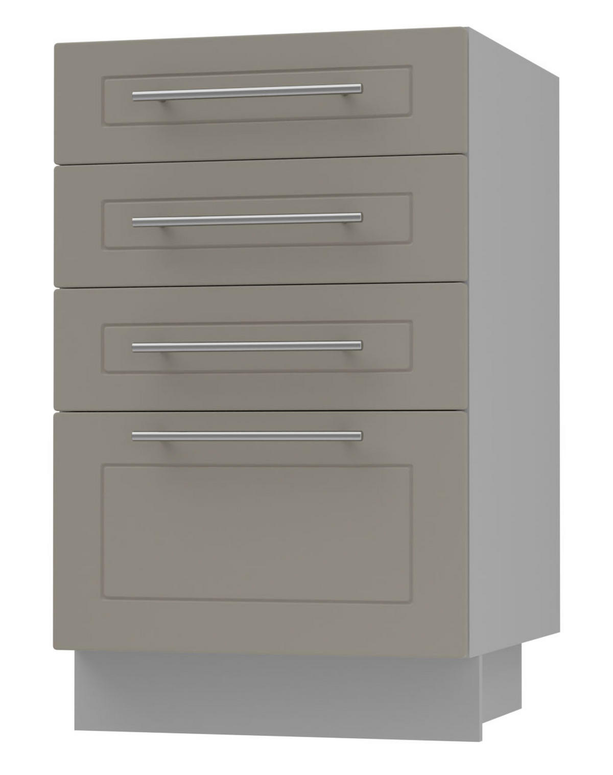 SCHUBLADENUNTERSCHRANK Kvantum D4A/40 Beige Matt / Grau Matt 40 / 50 / 82cm - Beige/Grau, Holz/Holzwerkstoff (40/82/50cm) - Feldmann-Wohnen