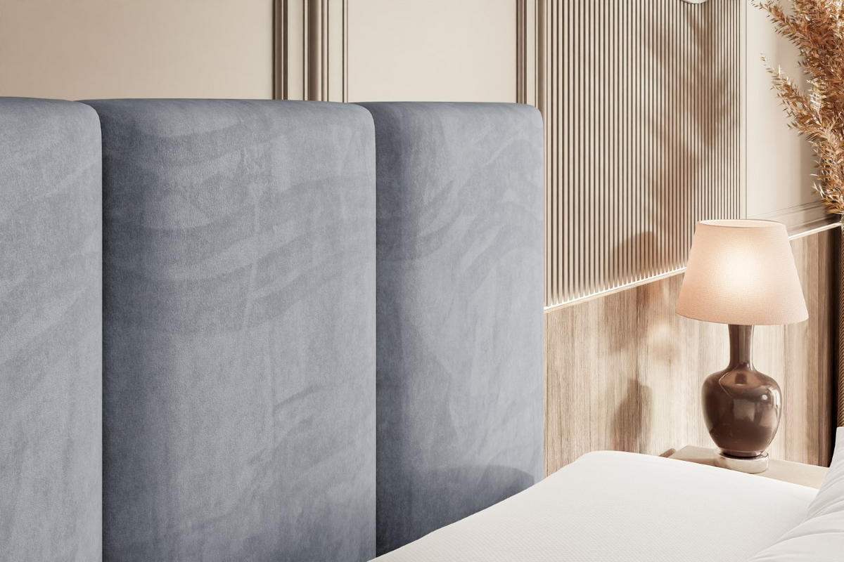 BOXSPRINGBETT elektrisch verstellbar mit 2 Matratzen H4/Taschenfederung ROKS EL 200 x 200 Hellgrau - Hellgrau, Holzwerkstoff (207/200cm) - ALTDECOR