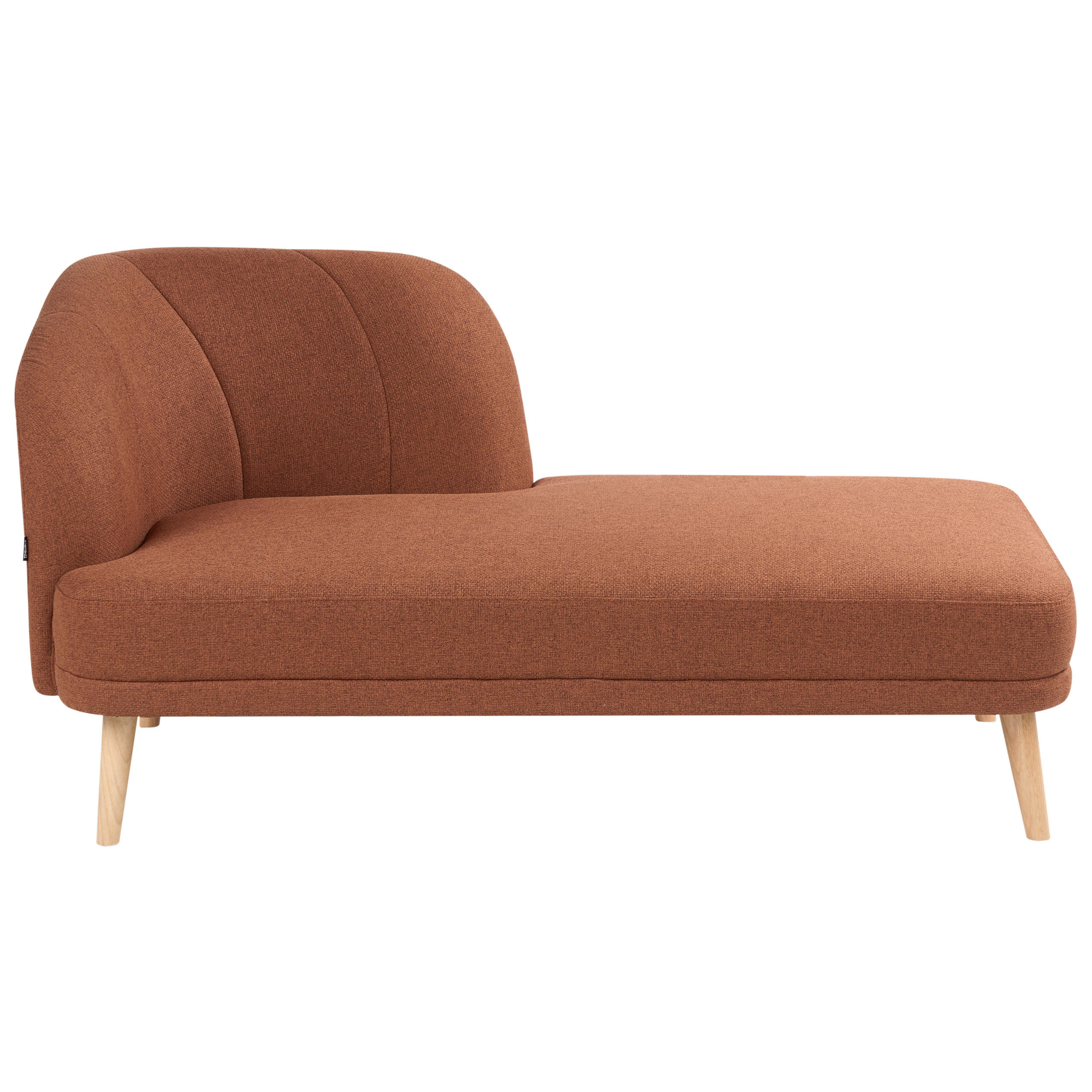 CHAISELONGUE-LINKSSEITIGE Stoff Goldbraun Tanlay - Goldfarben/Braun, Textil (74/78/153cm) - Beliani