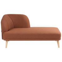 ČALOUNĚNÉ LEHÁTKO CHAISE LONGUE LEVOSTRANNÉ Látka Zlatohnědé Tanlay - zlatá/hnědá, textil (74/78/153cm) - Beliani