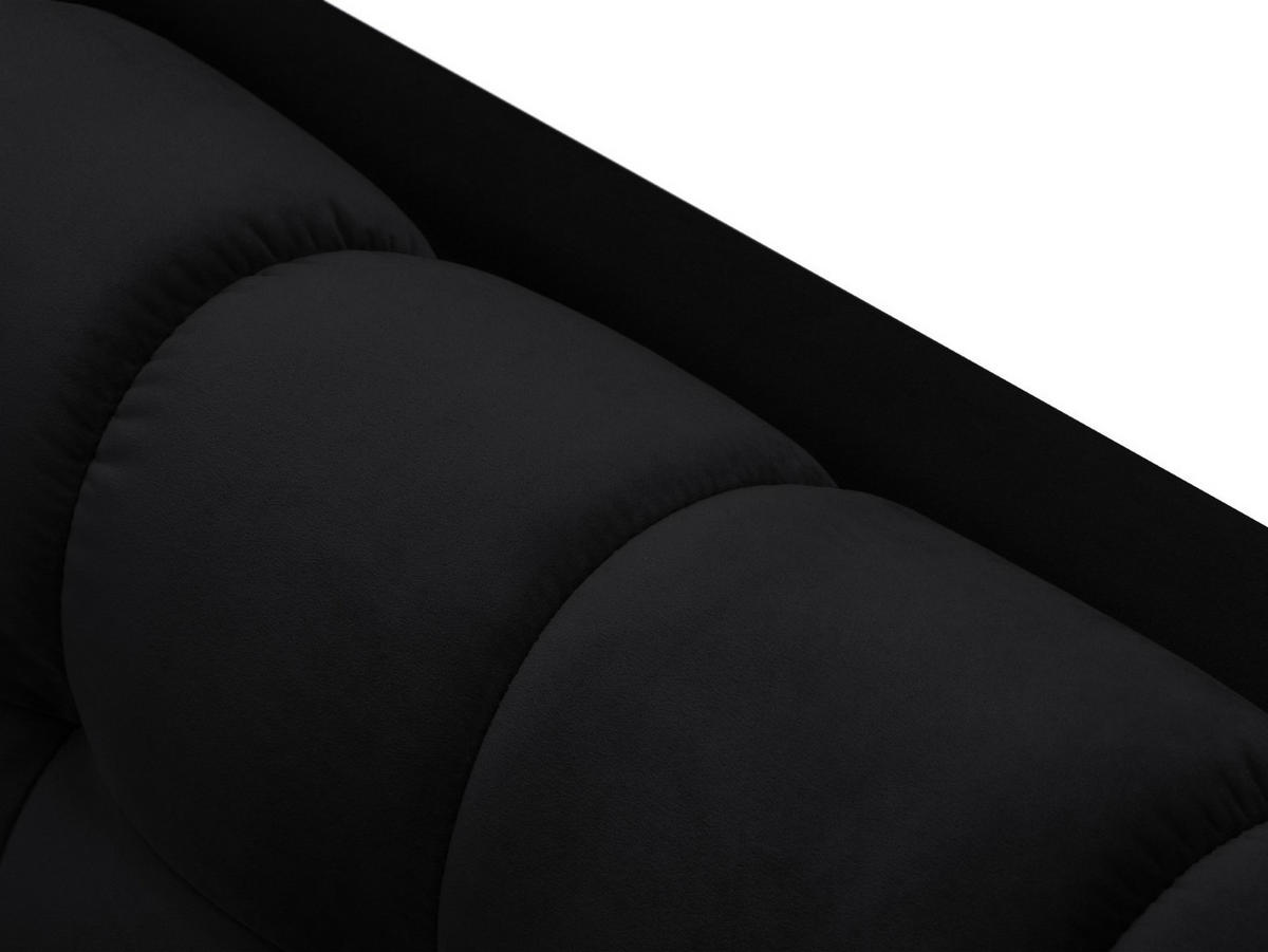 SOFA Mamaia aus Samt schwarz 2 Sitzplätze - Schwarz, Textil (92/75/152cm) - Micadoni