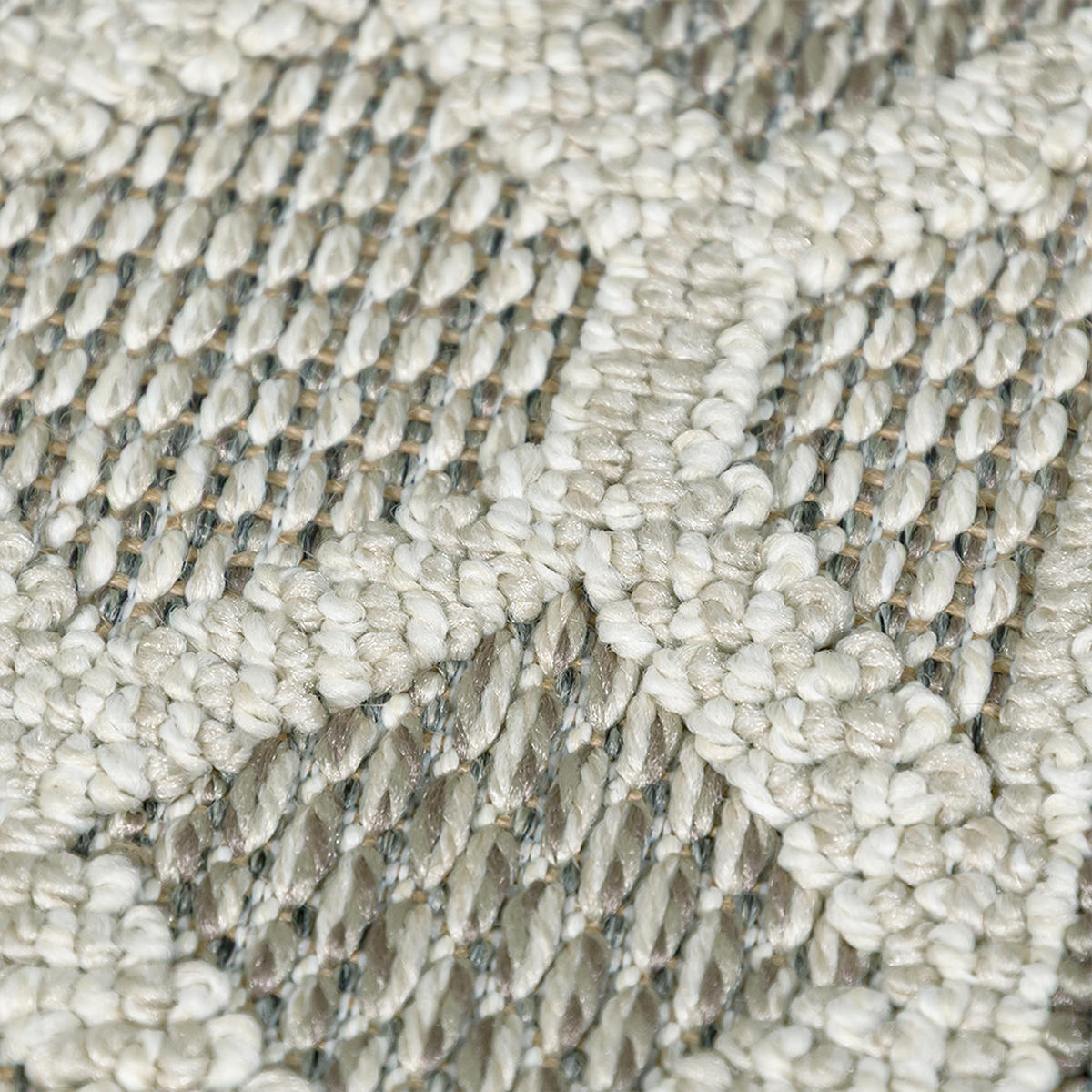 TEPPICH In-& Outdoor Cangas Genio Mazovia 120x170cm Beige Ecru Abstrakt Kurzflor - Ecru, Textil (120/170cm) - Mazovia