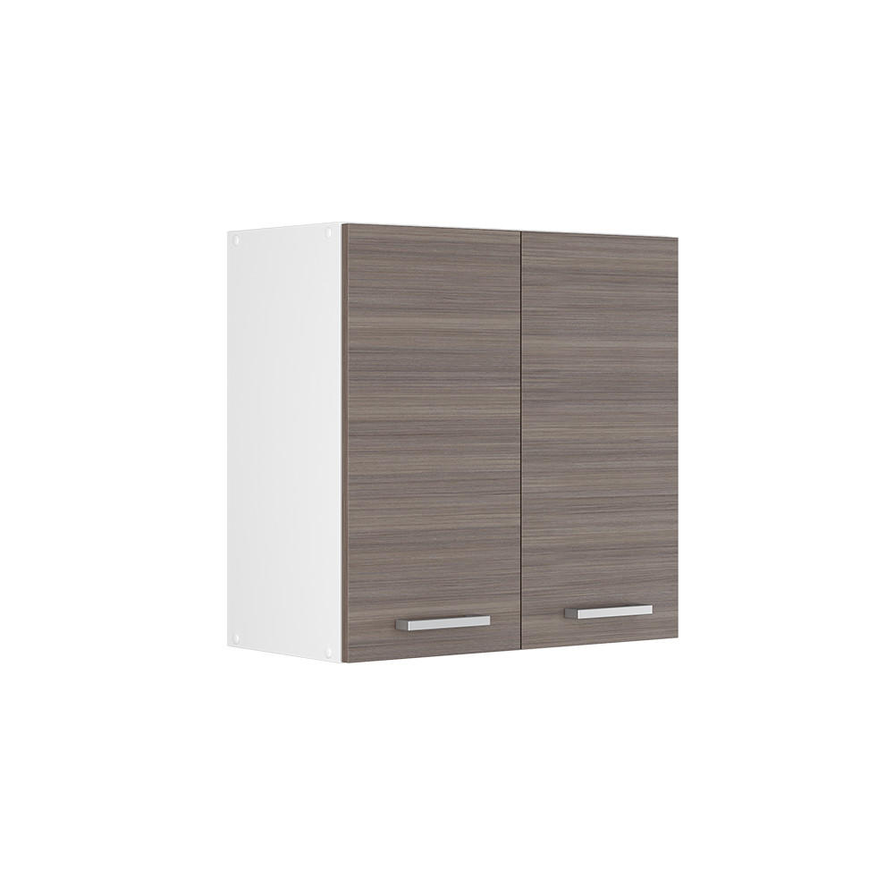 HÄNGESCHRANK R-Line Grau 60 cm - Weiß/Braun, Holzwerkstoff (60/60/31cm) - Vicco