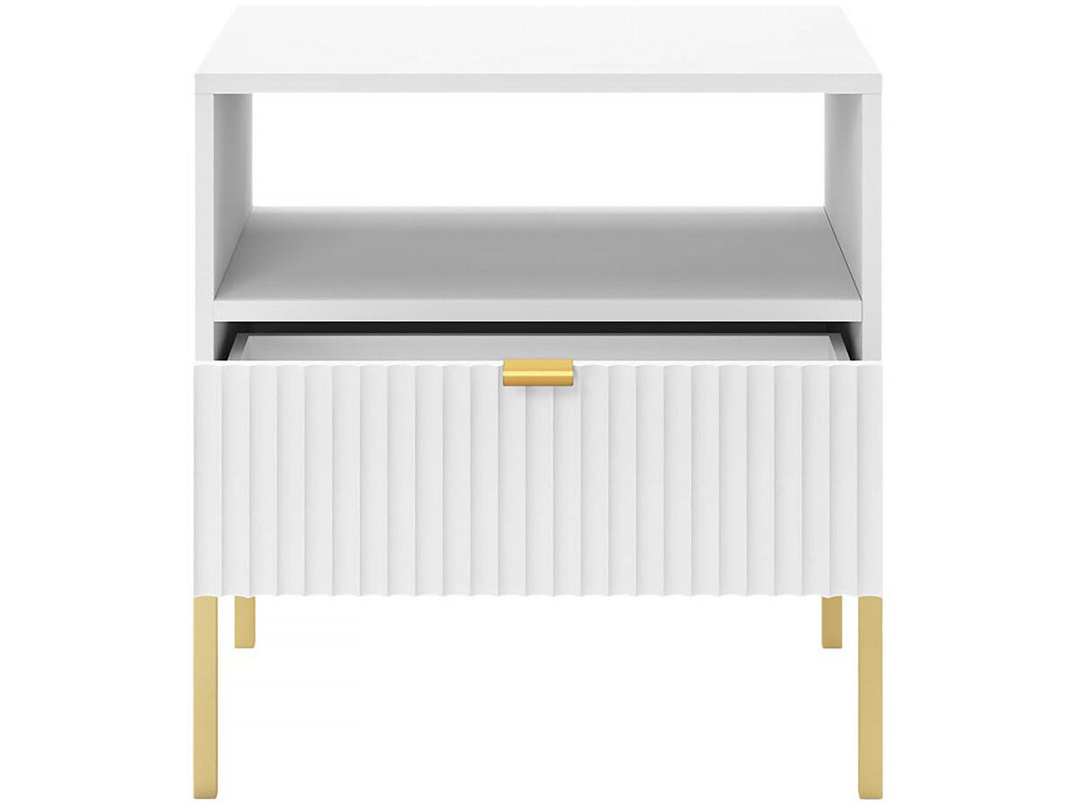 NACHTTISCH tunis weiss - Weiß, Holzwerkstoff (56/39/54cm) - Habitat Garten