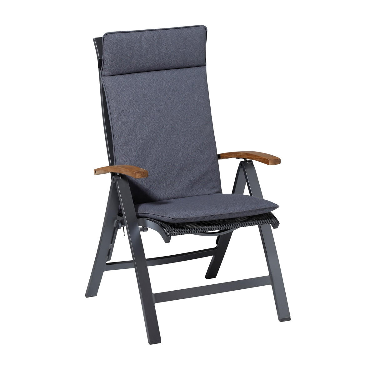GARTENSTUHLKISSEN Manchester 120/50 cm 4er-Set - Grau, Textil (50/8/120cm) - Madison