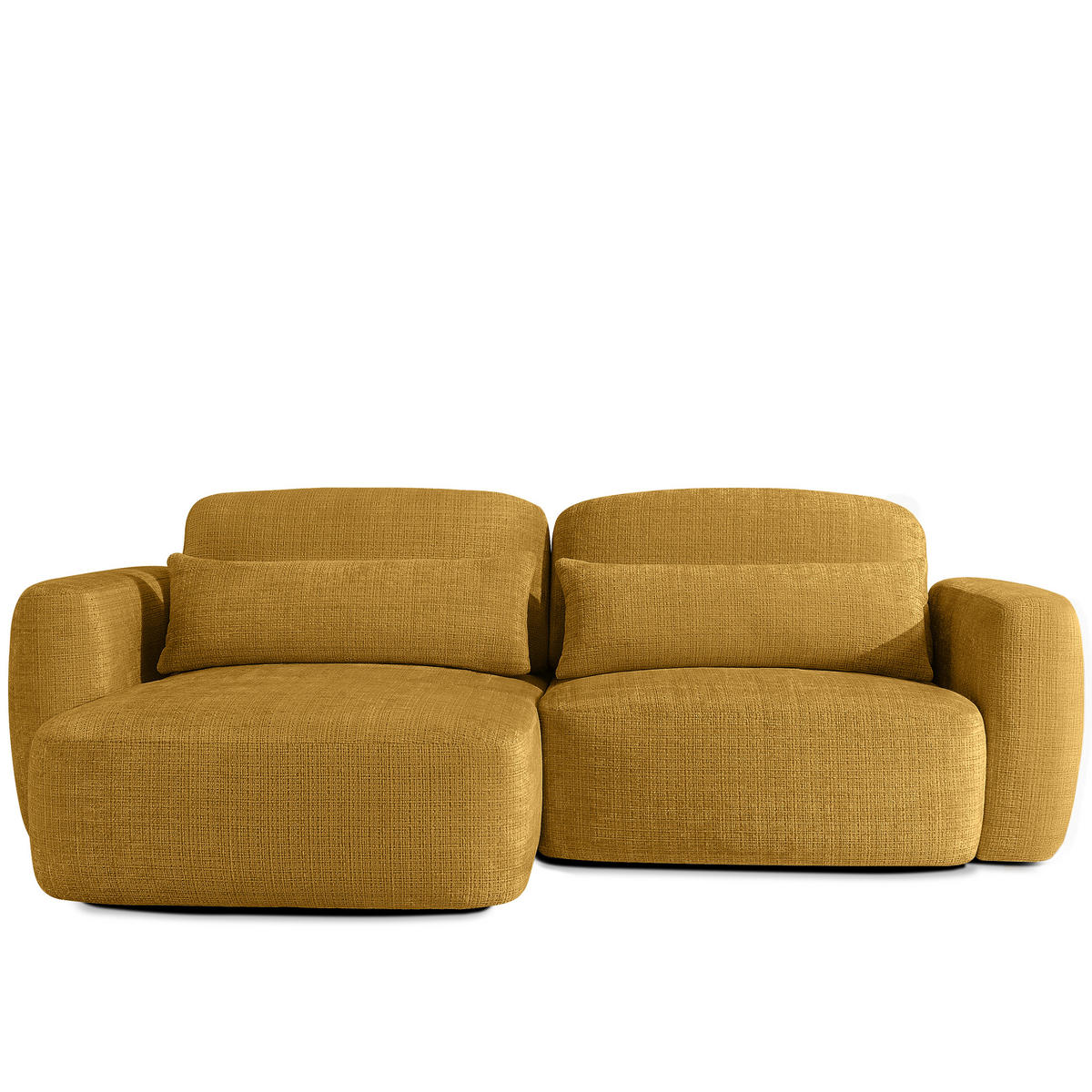 SITZGARNITUR ELOSA - Gelb, Holz/Textil (245/85/165cm) - KONSIMO®