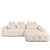 ECKSOFA RECHTS ALIGRA, Hellbeige - Beige, Holz/Holzwerkstoff (290/191cm) - KONSIMO®