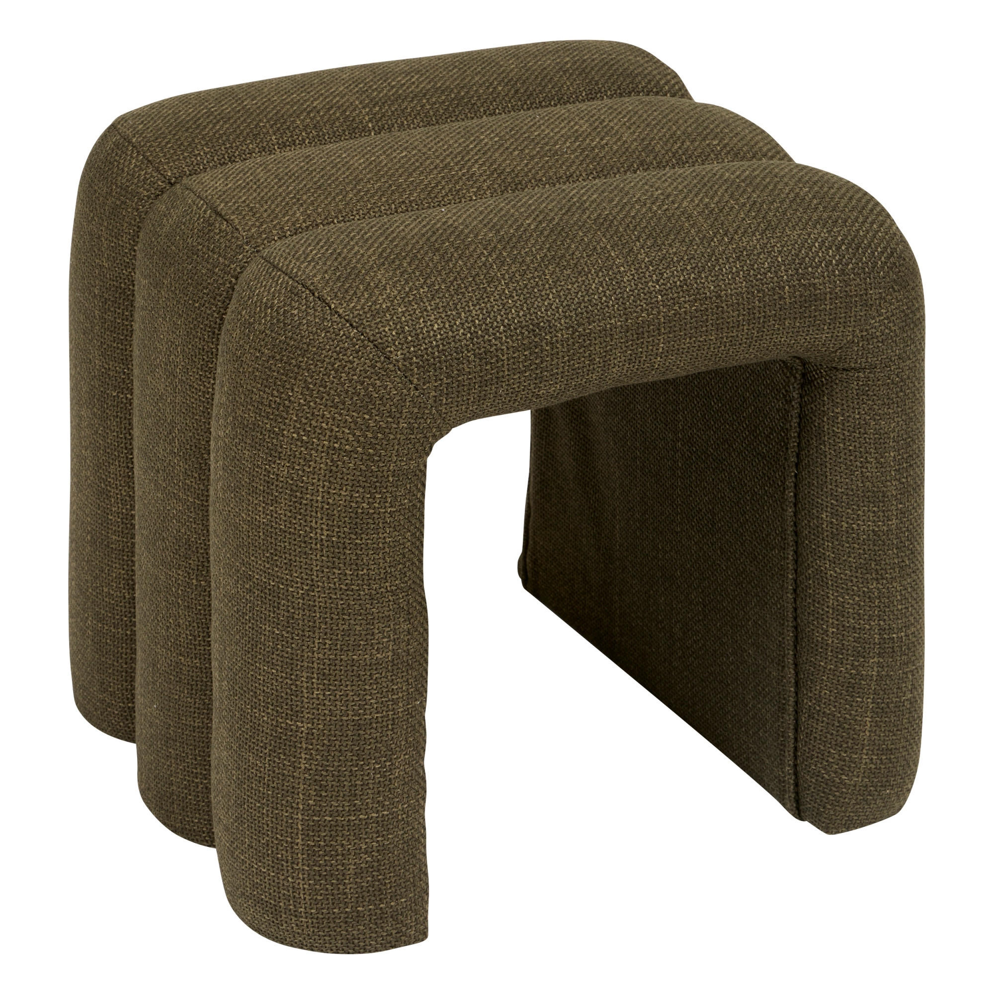 BOGEN-HOCKER Sisco 43/42/44 cm - Grün, Textil (42/44/43cm) - Atmosphera Createur d´interieur
