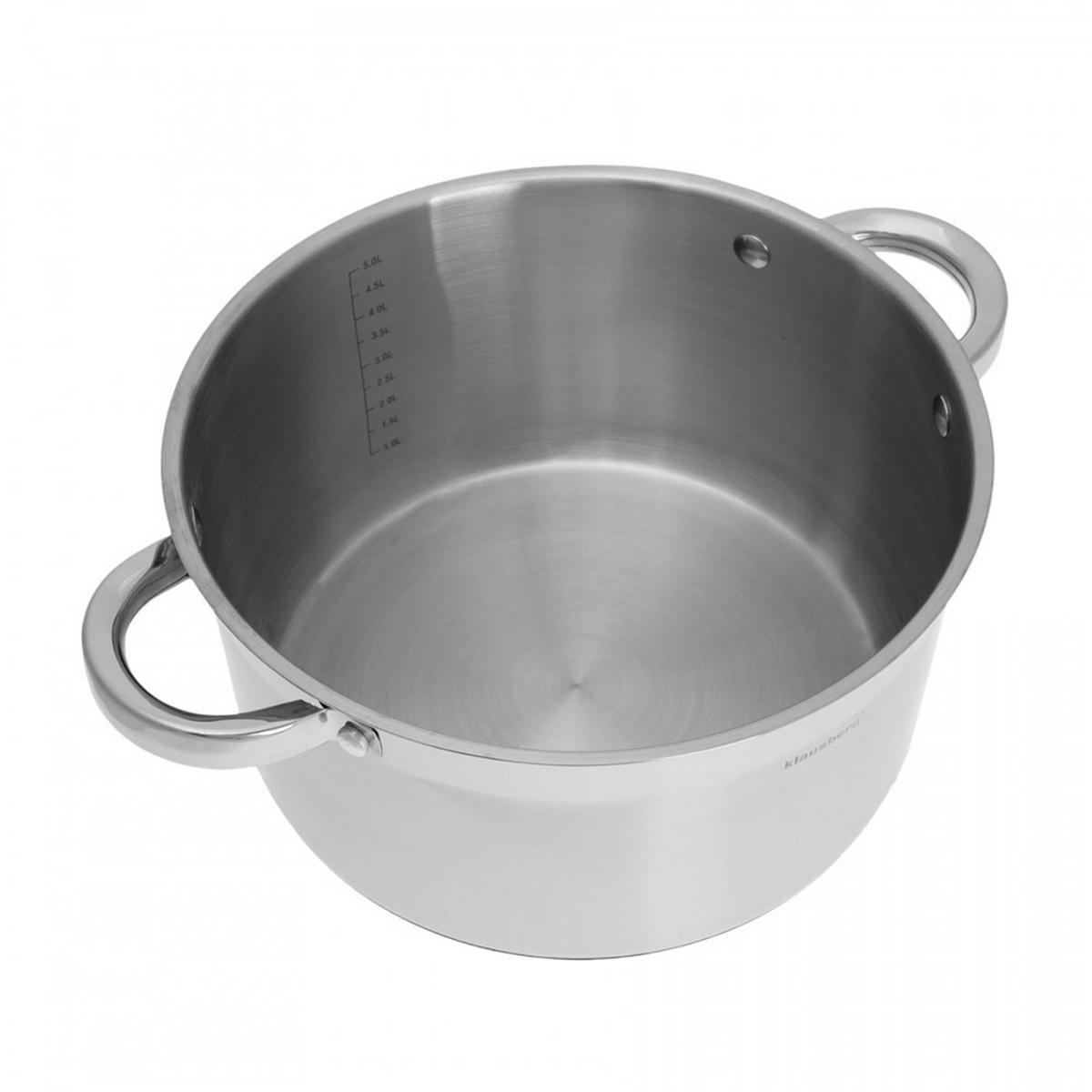 TOPF Silber 24/24/13.5 cm KB7126 - Silberfarben, Metall (24cm) - Klausberg 