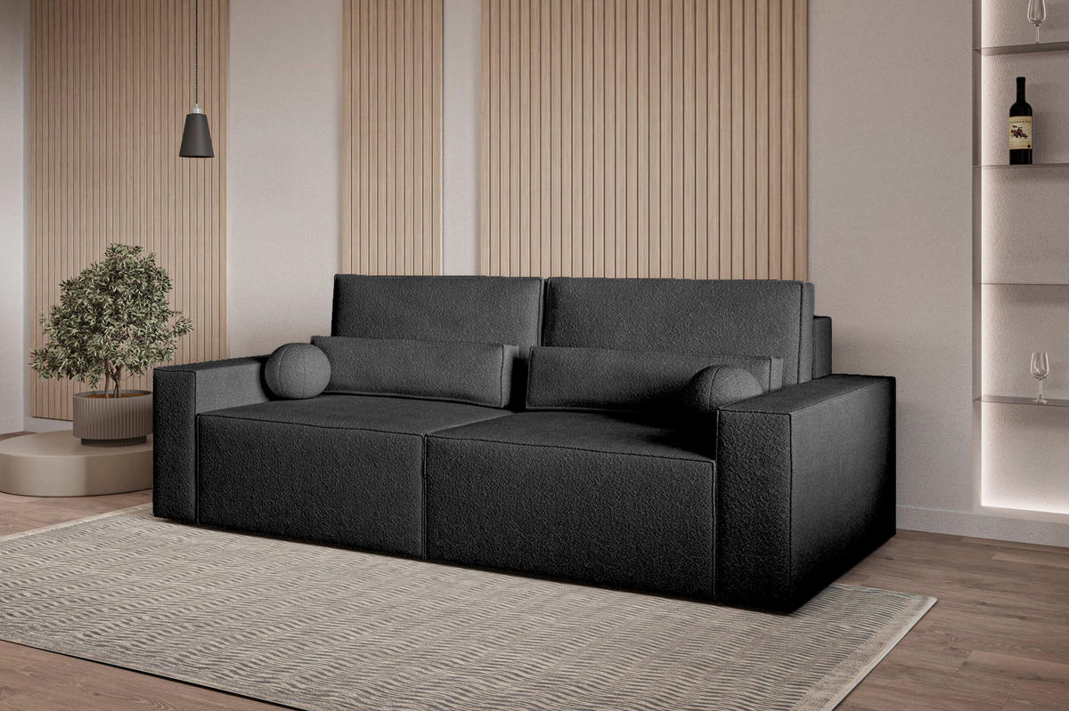 SCHLAFSOFA - Denver mini - Schwarz (Anthology 19) - Schwarz, Holzwerkstoff (248/92/110cm) - Möblo