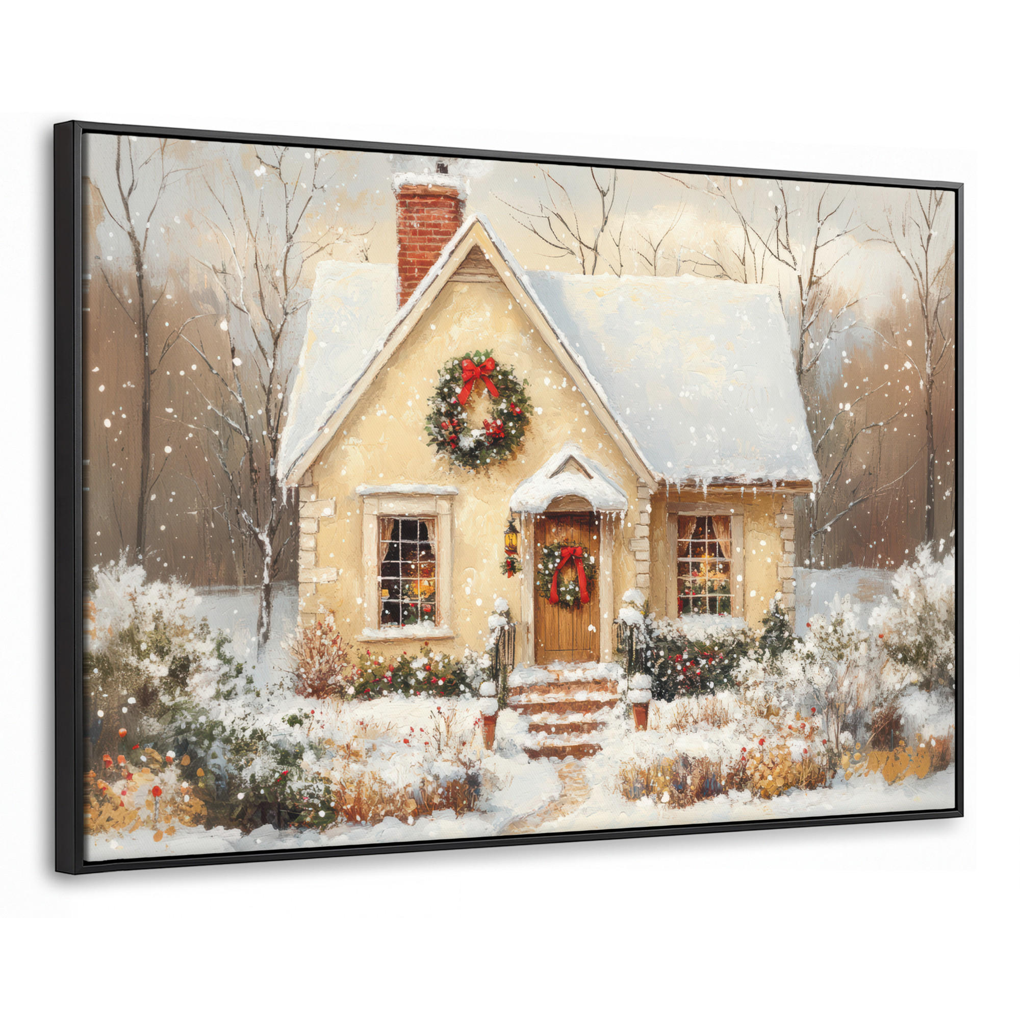 MuchoWow Leinwand Creme 140x90 cm