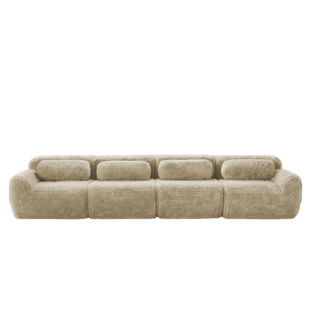 SOFA modular Plush Light Khaki - Beige, Kunststoff (104/73/378cm) - Meubliv