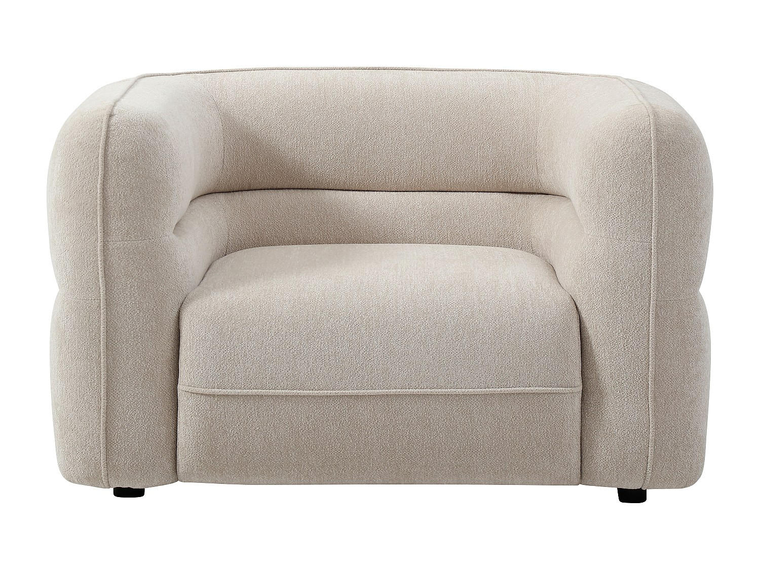 SESSEL mit gerader Rückenlehne - 1 Person - Stoff - Beige - - Beige, Textil (120/74/95cm) - Vente-Unique