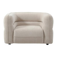 SESSEL mit gerader Rückenlehne - 1 Person - Stoff - Beige - - Beige, Textil (120/74/95cm) - Vente-Unique