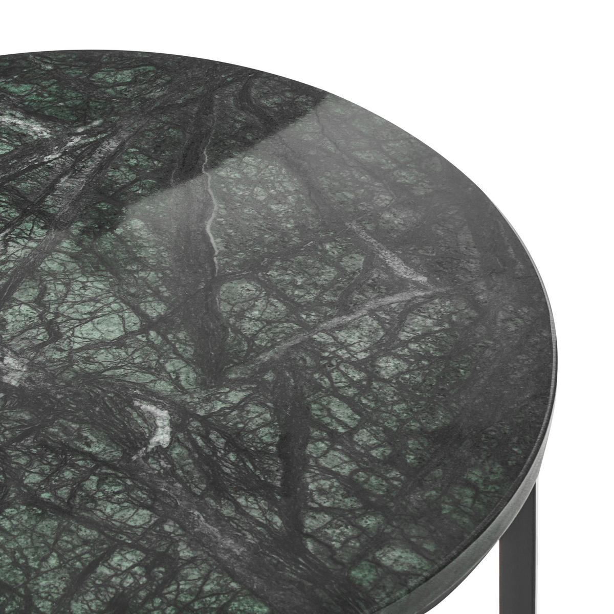BEISTELLTISCH Marmor Dunkelgrün Tyrell - Schwarz/Grün, Keramik (40/40/45cm) - Beliani