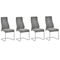 ESSZIMMERSTÜHLE, Mikrofaser-Tuch, Grau - Grau, Textil (61/98/45cm) - HOMCOM