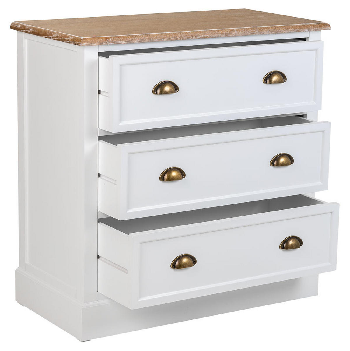 KOMMODE aus Holz, weiß, 80x40cm - Weiß, Holzwerkstoff (80/80/40cm) - Wanderlust