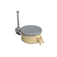 ABDECKUNG POOL HOTTUB PVC Abdeckung Badefass Bergen Ø 160 - Außenofen - Grau, Kunststoff (160/10/160cm) - FinnTherm