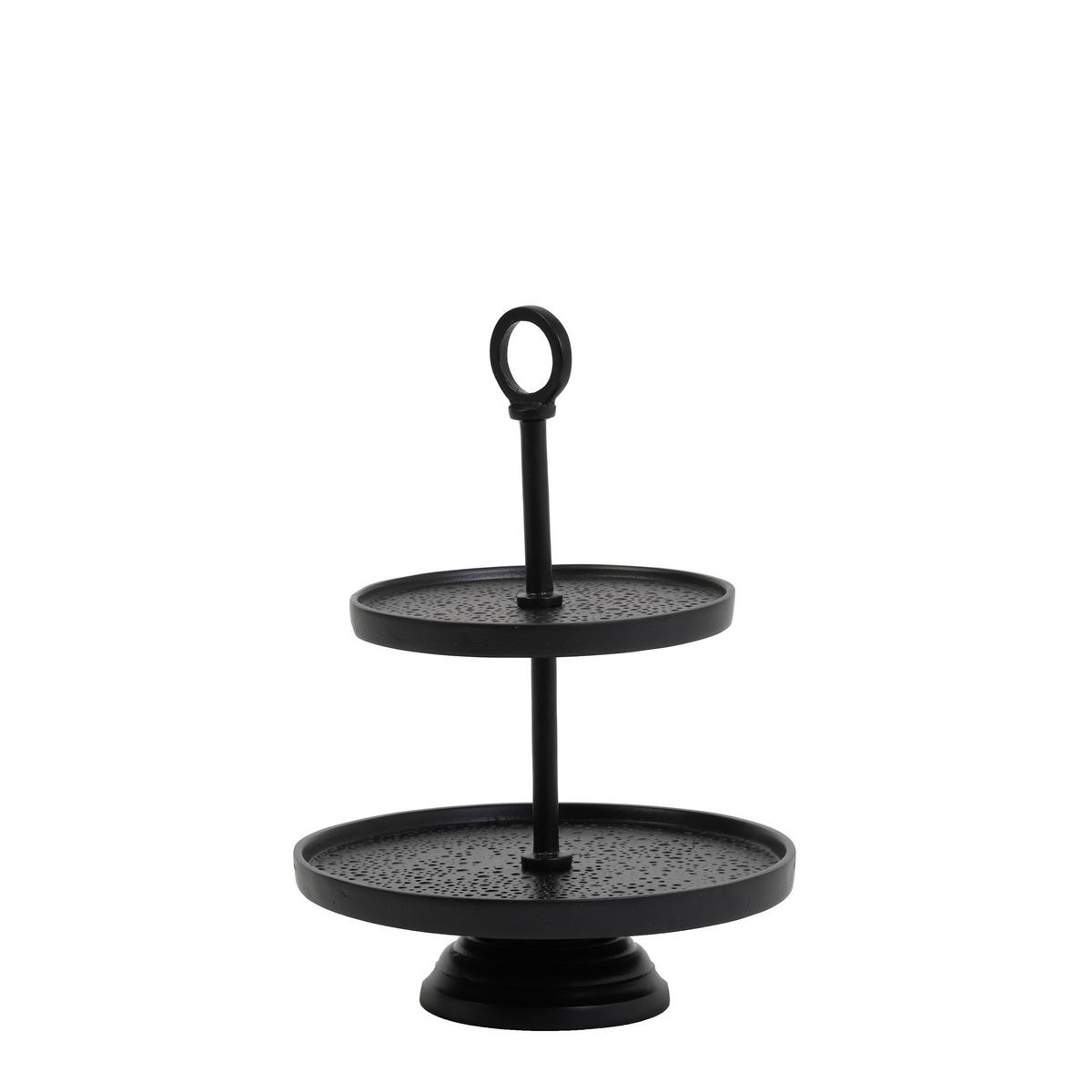 ETAGERE Lutek Schwarz 24/24/37 cm - Schwarz, Metall (24/37cm) - Light & Living