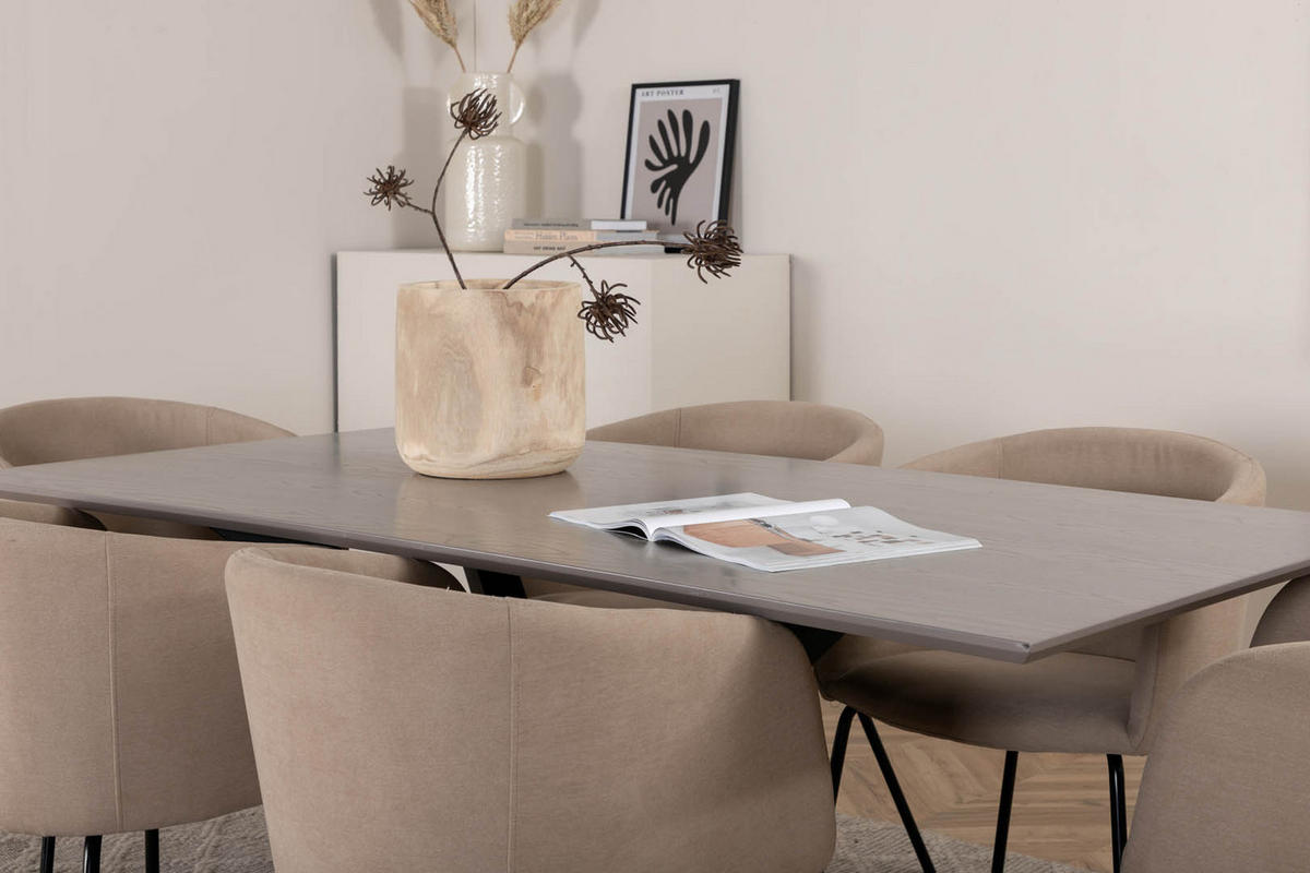 TISCHGRUPPE Beige - Beige, Holzwerkstoff (90/76/190cm) - ebuy24
