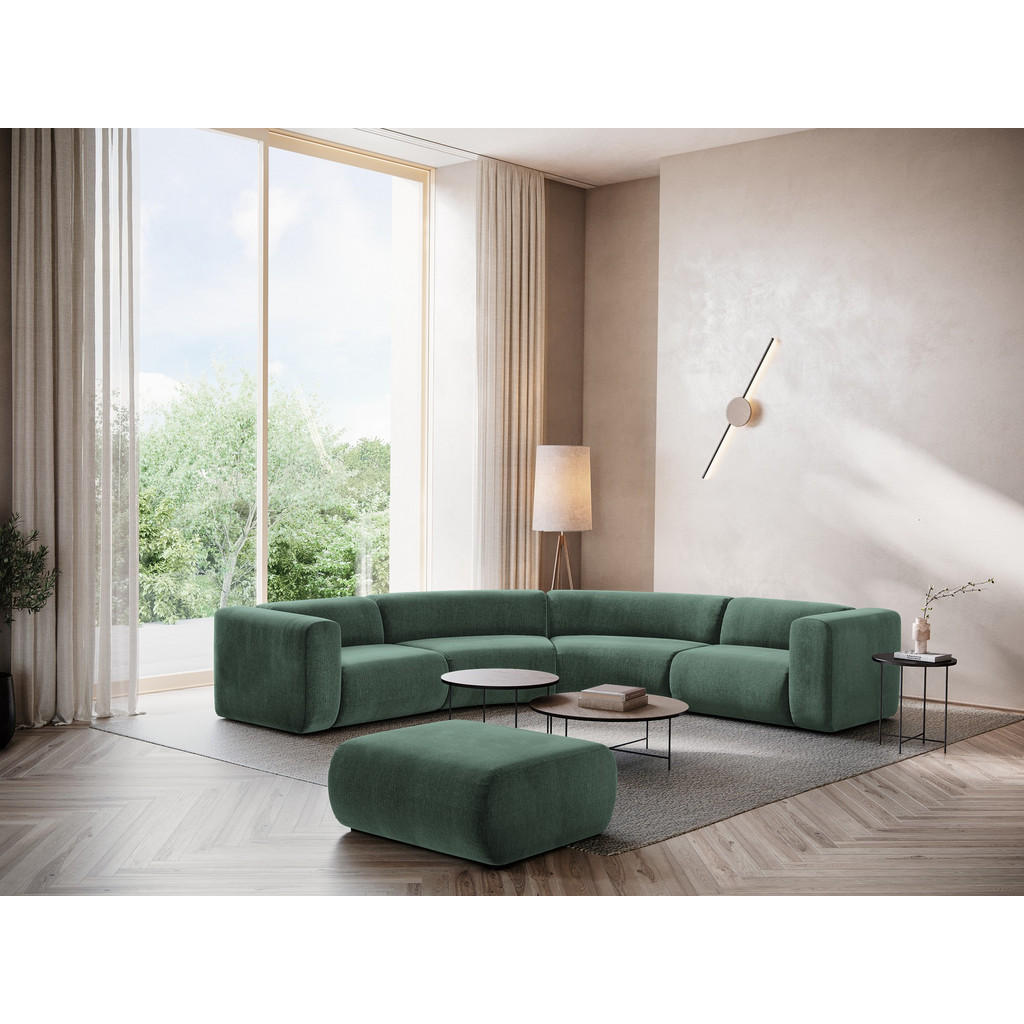 Thumbnail - Makamii Ecksofa, Grün, Textil, 5-Sitzer, Füllung: Schaumstoff, 318x318 cm, Made in EU, Wohnzimmer, Sofas & Couches, Wohn...