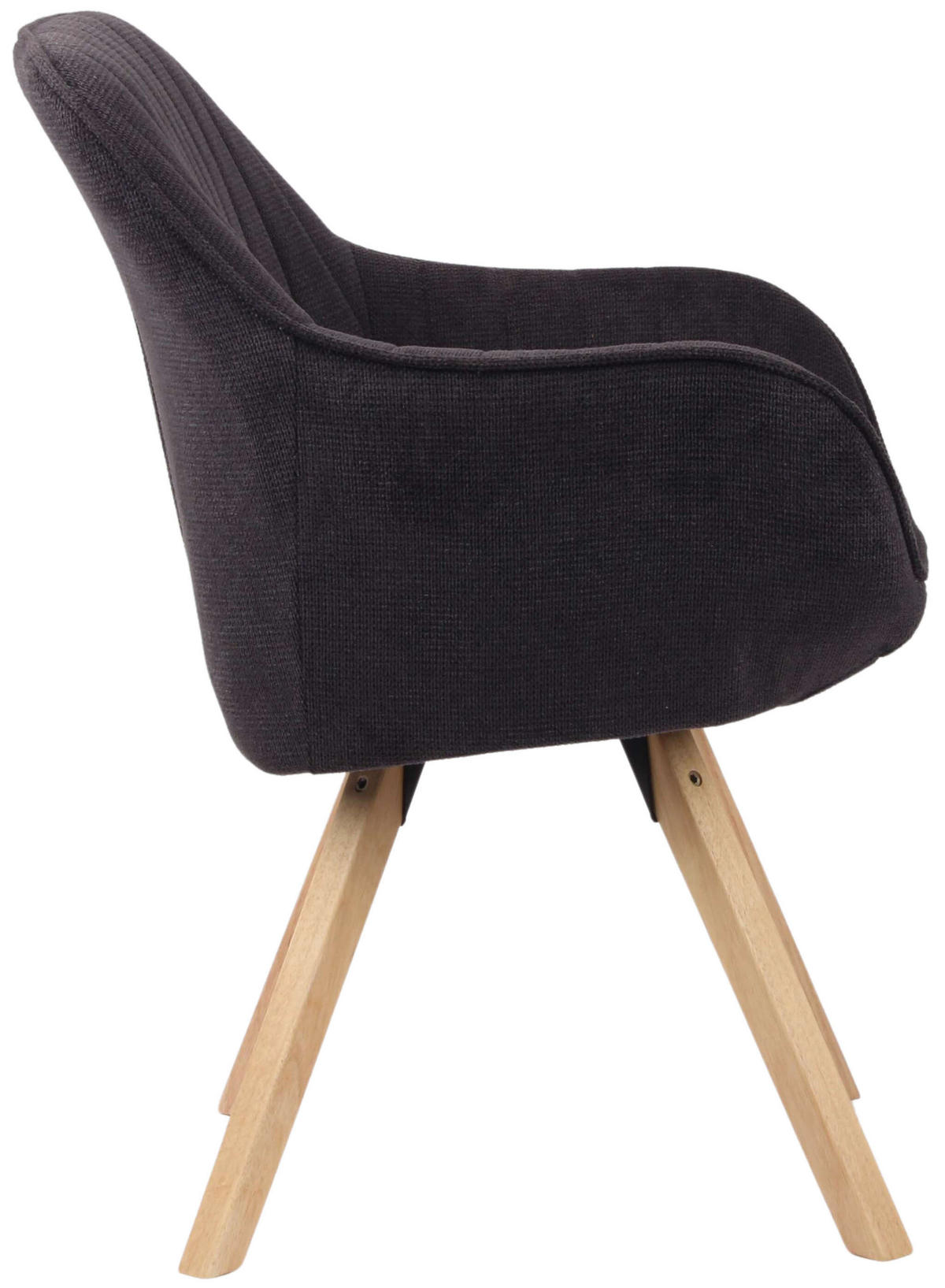 ESSZIMMERSTÜHLE Matera 2er-Set - Dunkelgrau/Naturfarben, Naturmaterialien/Textil (59/84/61cm) - Mr. Deko