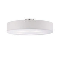 LED-DECKENLAMPE Ø65cm, Lampenschirm Stoff Weiß - Weiß, Textil (65/65/17cm) - meineWunschleuchte