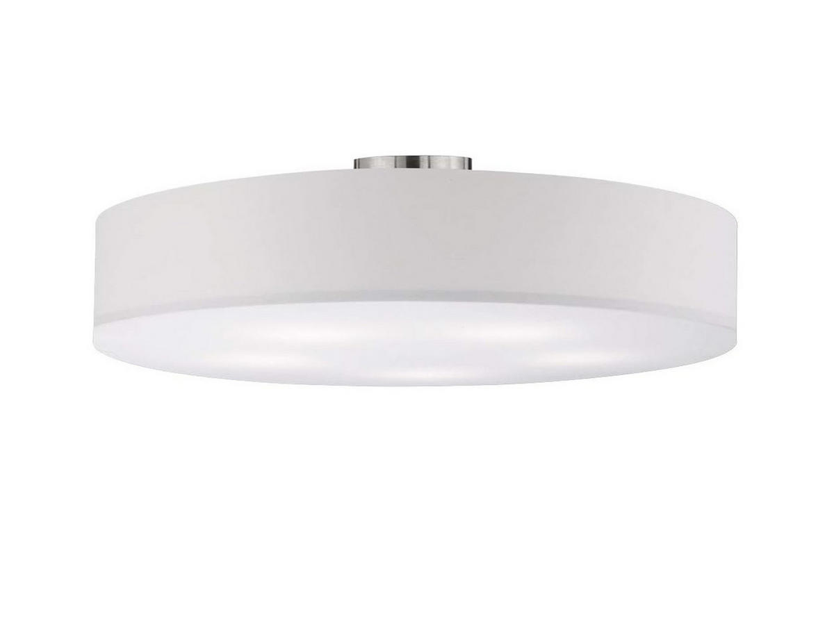LED-DECKENLAMPE Ø65cm, Lampenschirm Stoff Weiß - Weiß, Textil (65/65/17cm) - meineWunschleuchte