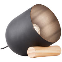 TISCHLEUCHTE Koji 93043/76 - Schwarz, Holz (22/16/20cm) - Brilliant