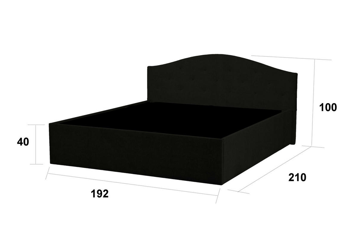 POLSTERBETT Oslo Khaki 180 x 200 x 40 cm Stauraum ohne hydraulische Funktion Ohne Matratze und Lattenrost - Grün, Holz (180/200cm) - Halmon Schlafkomfort Betten 