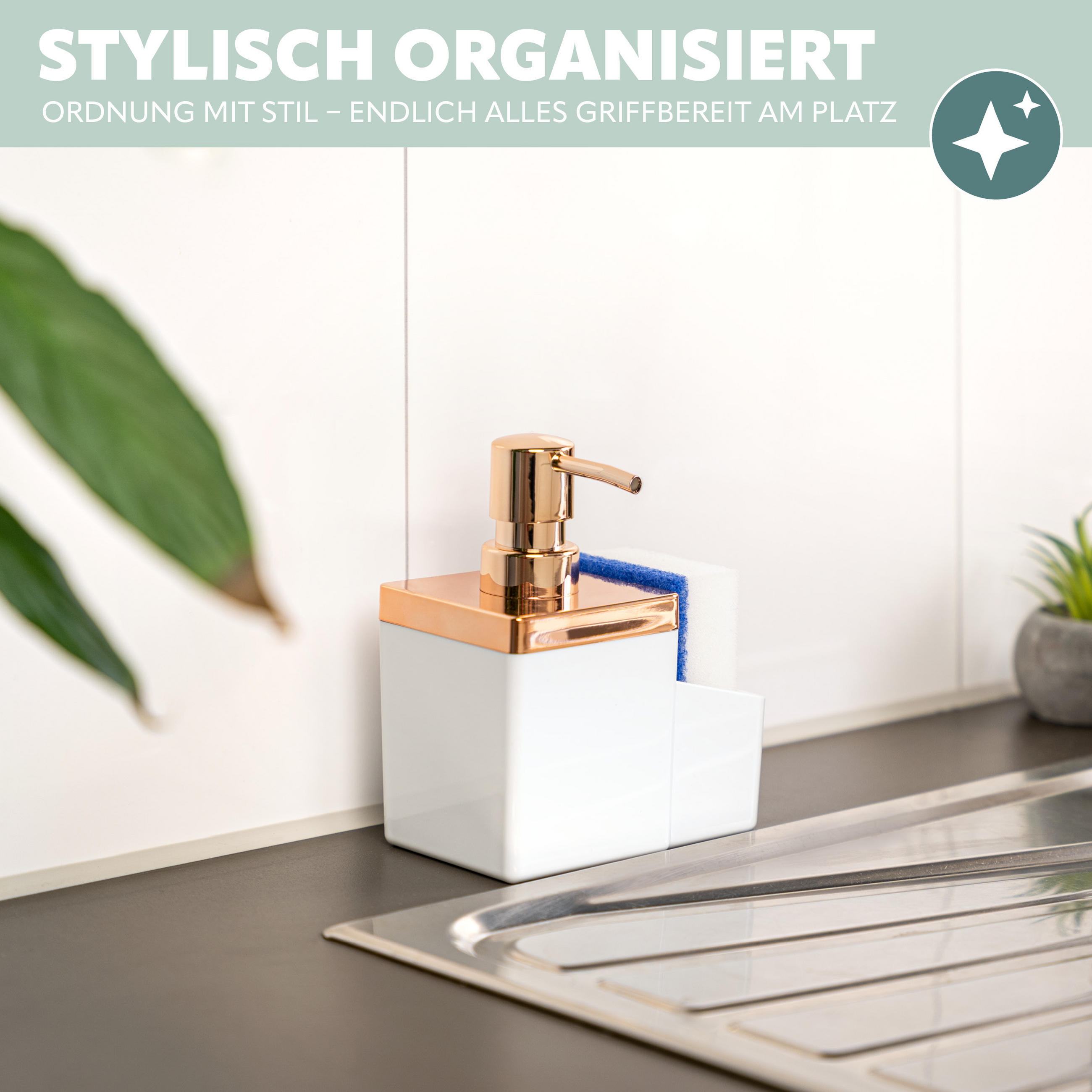 SPÜL-SET, weiß - Weiß, Kunststoff (12/14/6.5cm) - bremermann