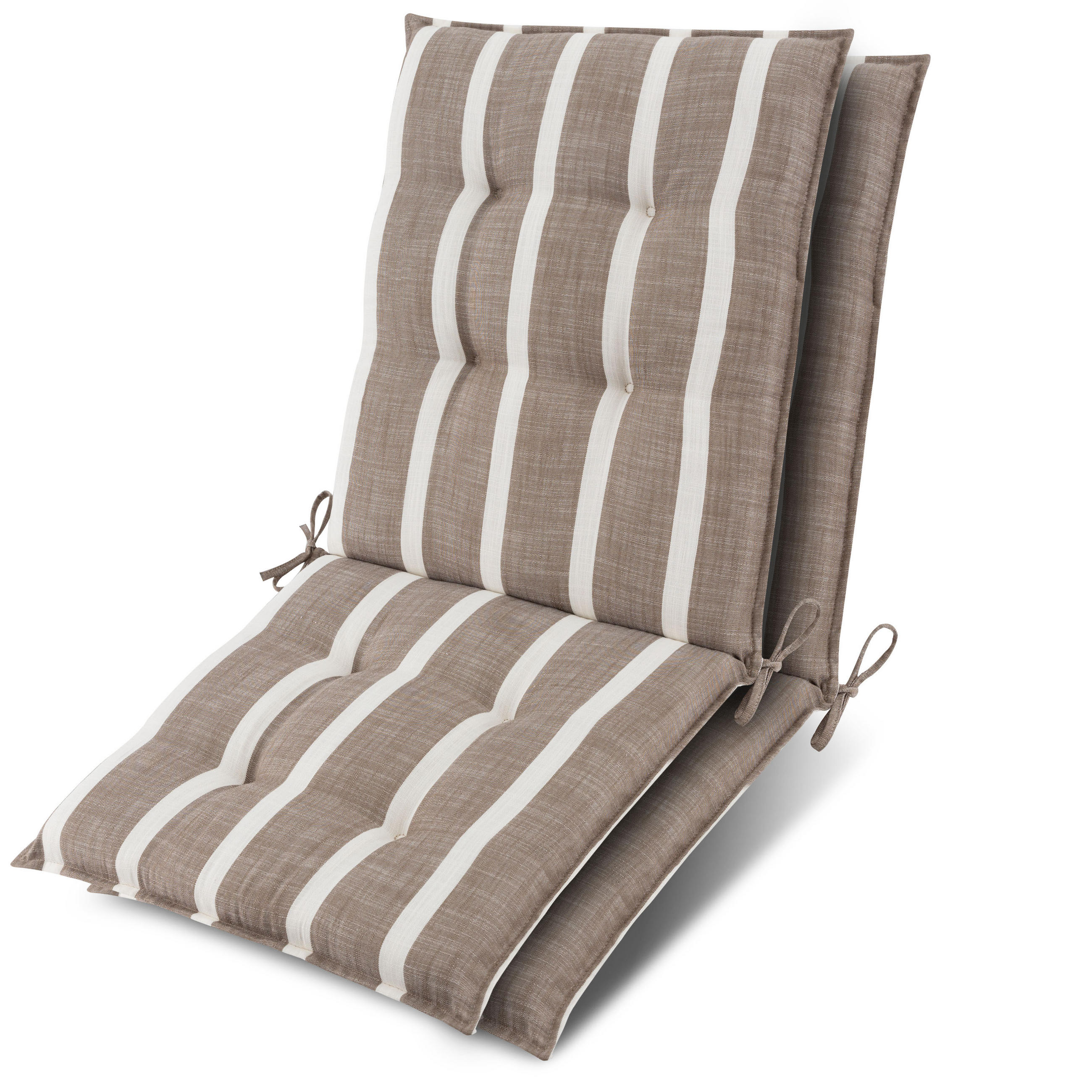 NIEDERLEHNER Sun-NL 105x50x8cm Beige-Weiß-Gestreift (2tlg) - Beige, Textil (50/100cm) - Beautissu 