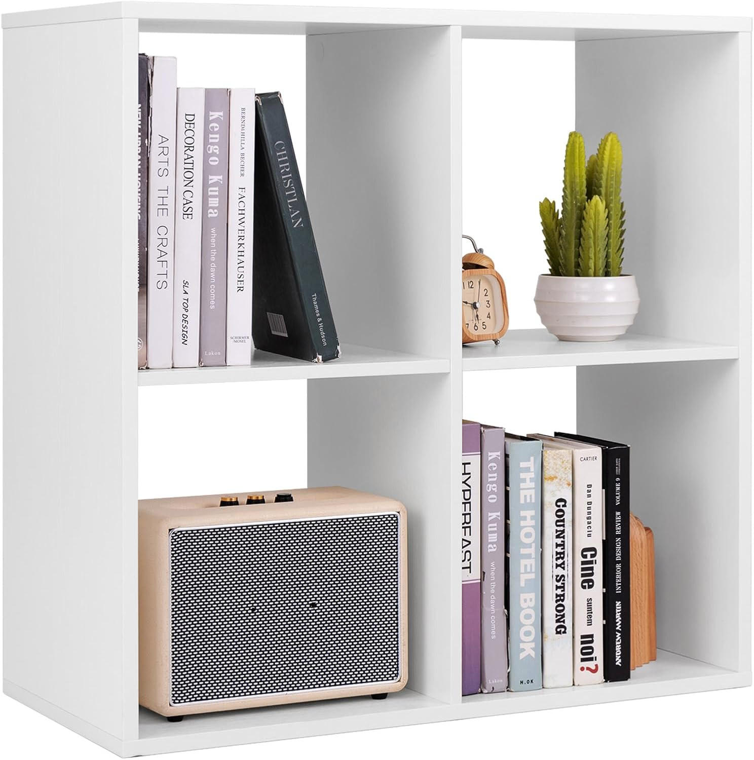 BÜCHERREGAL Weiß - Weiß, Holz (33/70/70cm) - COSTWAY