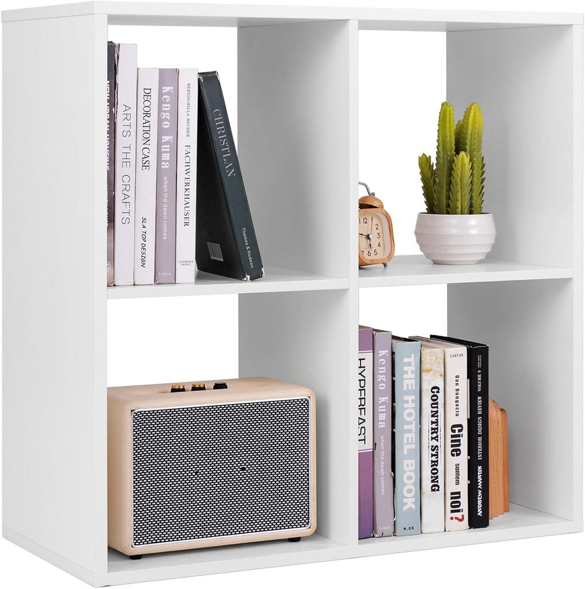 BÜCHERREGAL Weiß - Weiß, Holz (33/70/70cm) - COSTWAY